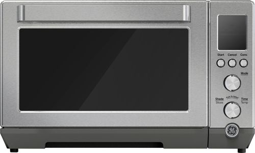 Photo 1 of GE 6-Slice Stainless Steel Convection Toaster Oven with Quartz Heating Element and 7 Cook Modes, Silver

