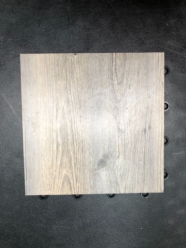 Photo 1 of 12" x 12" Interlocking Wood Finish Tiles (Box of 50) 