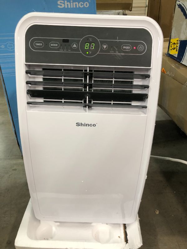 Photo 2 of Shinco 8,000 BTU Portable Air Conditioner with Built-in Dehumidifier Function,Fan Mode, Quiet AC Unit Cools Rooms up to 200 sq.ft, LED Display, Remote Control, Complete Window Mount Exhaust Kit