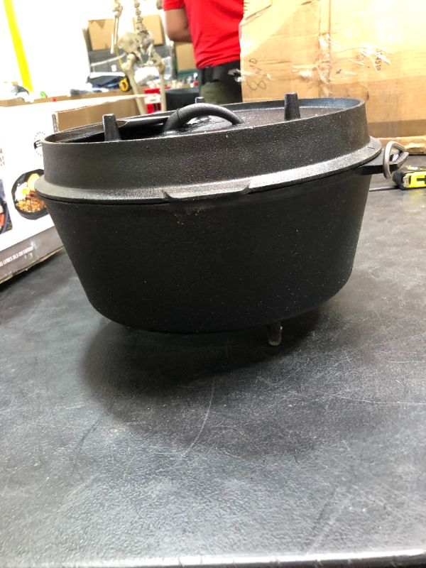 Photo 1 of Camp Chef 12-Quart Cast-Iron Deluxe Dutch Oven