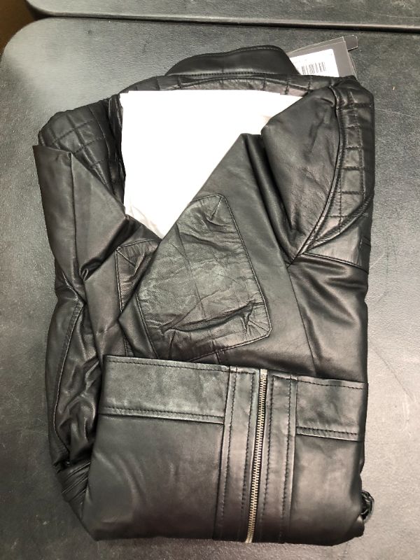 Photo 3 of Leather Jacket Men - Café Racer Motorcycle Real Lambskin Leather Biker Jacket