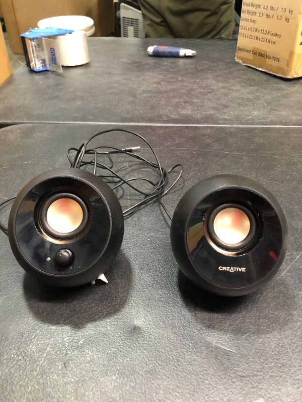 Photo 2 of Creative Pebble 2.0 USB-Powered Desktop Speakers with Far-Field Drivers and Passive Radiators for Pcs and Laptops (Black)