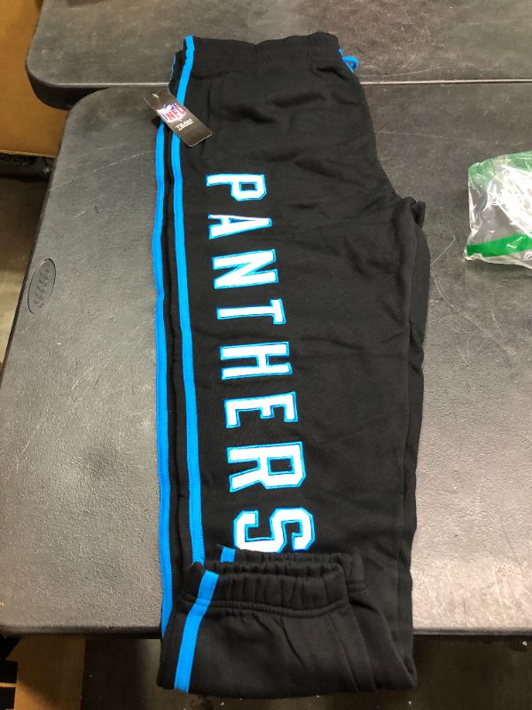 Photo 2 of Ultra Game NFL Carolina Panthers Mens Active Basic Jogger Fleece Pants