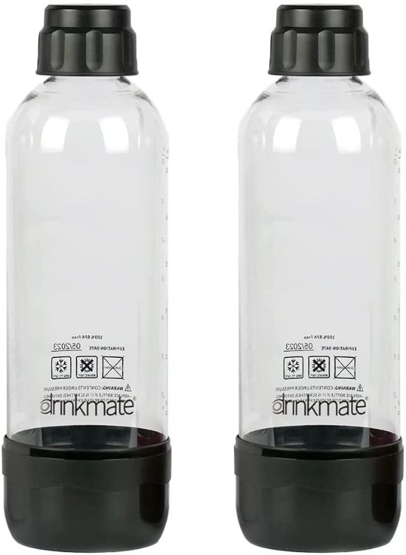 Photo 1 of Drinkmate Carbonation Bottles (Twin-Pack) (1L, Black)
