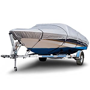 Photo 1 of Budge B-150-X5 150 Denier V-Hull Boat Cover Silver 18'-20' Long (Beam Width Up to 102") Lightweight, UV Resistant