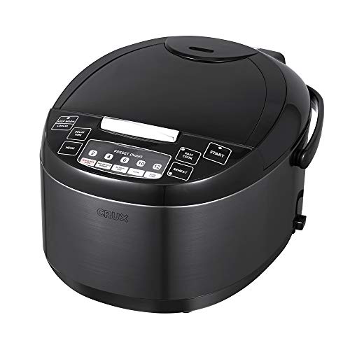 Photo 1 of CRUX 12 Cup Non-Induction Rice Cooker, Multi-Cooker, Food Steamer, Slow Cooker, Stewpot, Easy One-Pot Healthy Meals, Dishwater Safe, Non-Stick Bowl, Black
