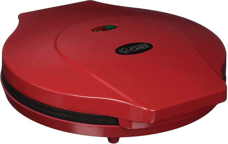 Photo 1 of Commercial Chef CHQP12R 12-Inch Pizza Maker, 12 Inch, Red
