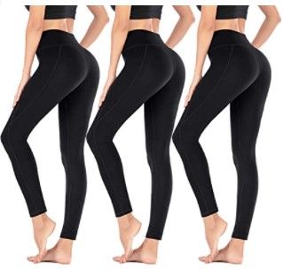 Photo 1 of FULLSOFT Leggings for Women with Pockets - Yoga Pants High Waist Tummy Control Non See-Through Workout Pants
