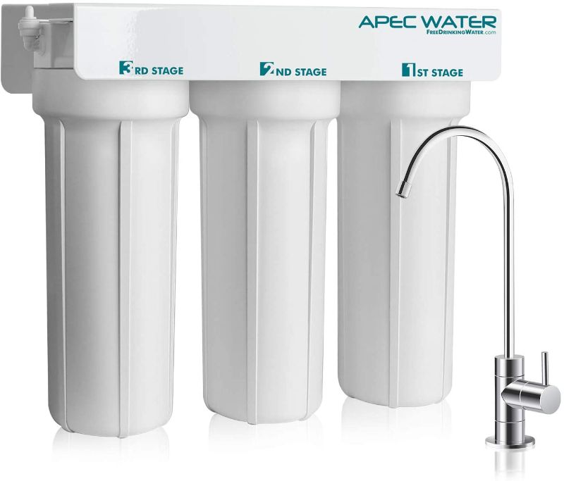 Photo 1 of APEC WFS-1000 Super Capacity Premium Quality 3 Stage Under-Sink Water Filter System
