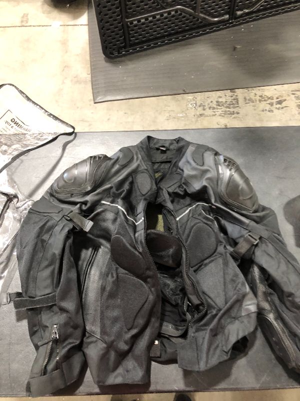 Photo 1 of Pro Leather & Mesh Motorcycle Waterproof Jacket | CE Armor | Reflective Dualsport Biker All Season Jacket L