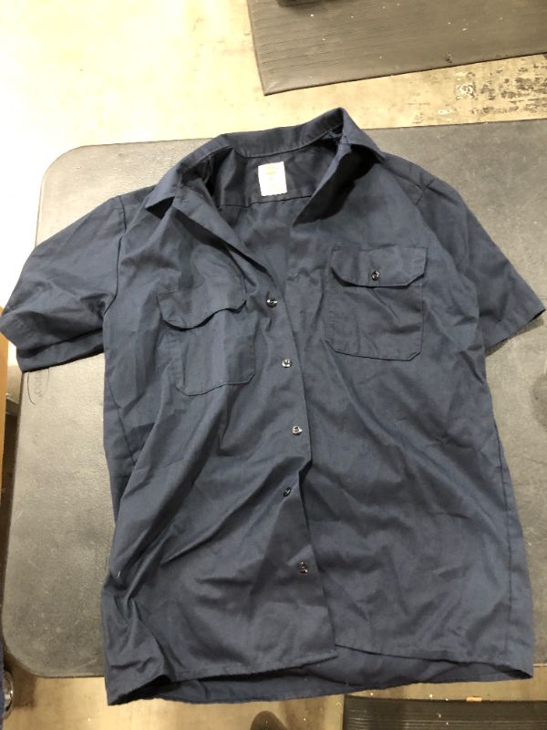 Photo 1 of Dickies Men's Short Sleeve Work Shirt Navy Blue M