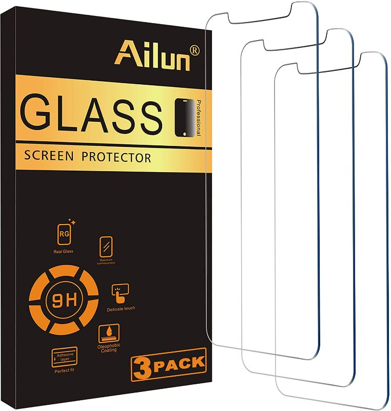 Photo 1 of Ailun for Apple iPhone 11 Pro/iPhone Xs/iPhone X Screen Protector,3 Pack,5.8 Inch Display,Tempered Glass 2.5D Edge Work Most Case[NOT for iPhone 11,6.1 inch]