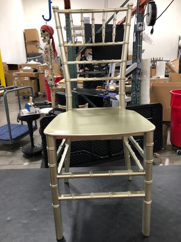 Photo 1 of Flash Furniture HERCULES Series Champagne Resin Stacking Chiavari Chair