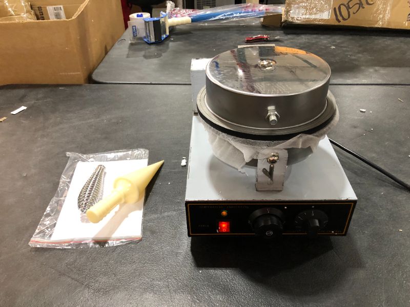 Photo 2 of Electric Ice Cream Cone Waffle Maker Machine 1200W Stainless Steel Nonstick Surface for Commercial Home Use (Electric Ice Cream Cone Waffle Maker Machine)