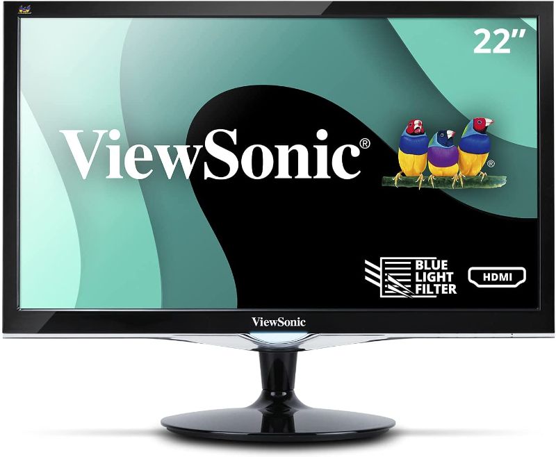 Photo 1 of SOLD FOR PARTS  ViewSonic VX2252MH 22 Inch 2ms 60Hz 1080p Gaming Monitor with HDMI DVI and VGA Inputs