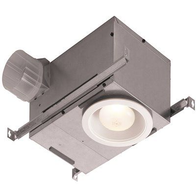 Photo 1 of BroanNuTone 744 Recessed Light Combo for Bathroom and Home Bath Fan 70 CFM White