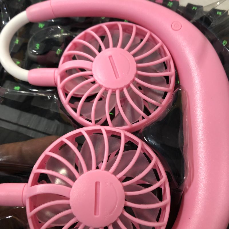 Photo 1 of Rechargeable battery powered neck fans (2pk)