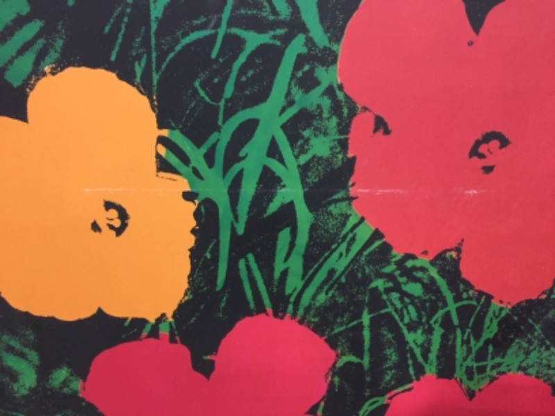 Photo 3 of Andy Warhol 4 Flowers Poster Print  Artwork Approx 36 X 36