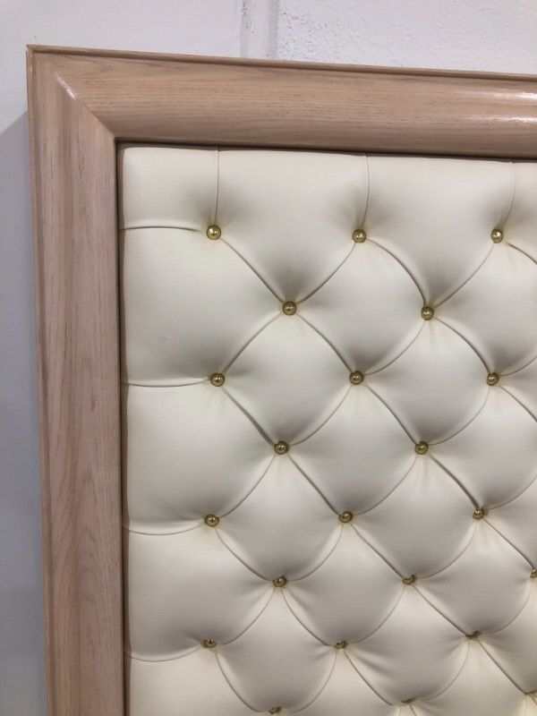 Photo 2 of Wooden Frame Faux Leather Headboard 76 W 72 H inches