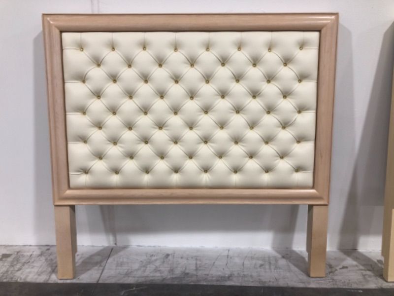 Photo 2 of Wooden Frame Faux Leather Headboard 76 W 72 H inches 