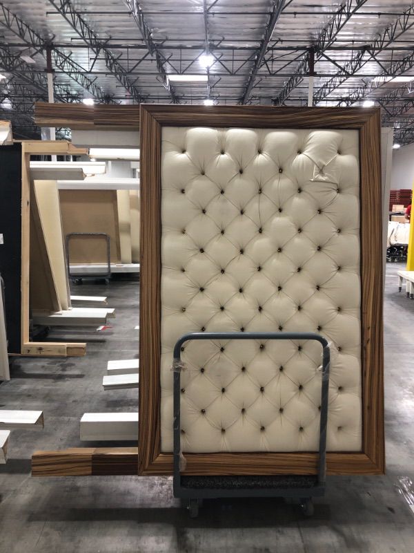 Photo 1 of 76w x 72w Wood Frame with Faux Leather headboard