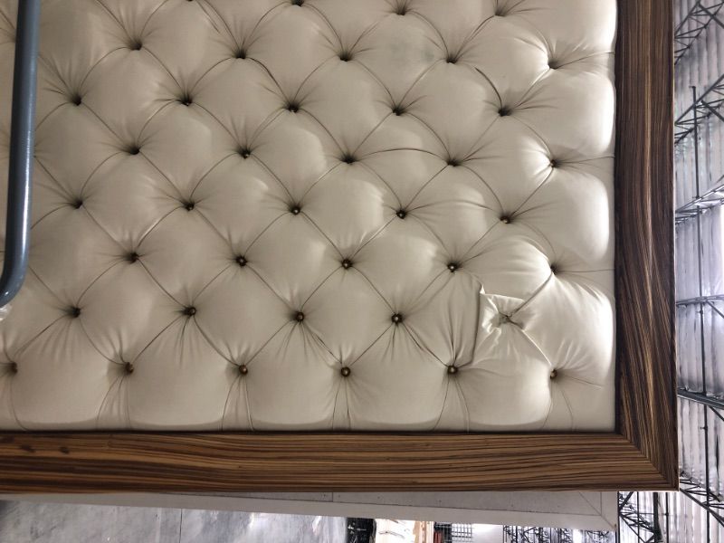 Photo 2 of 76w x 72w Wood Frame with Faux Leather headboard