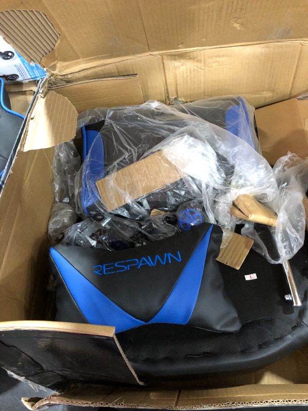 Photo 3 of RESPAWN RSP-110 Racing Style Gaming, Reclining Ergonomic Chair with Footrest, Blue