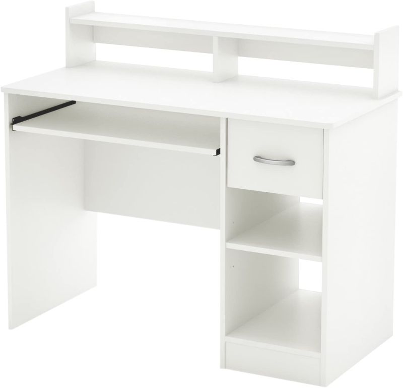 Photo 1 of South Shore Axess Desk with Keyboard Tray, White