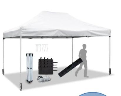Photo 1 of 
LAUREL CANYON 10 ft. x 15 ft. White Commercial Instant Carport Canopy Pop-Up Tent Adjustable Legs
