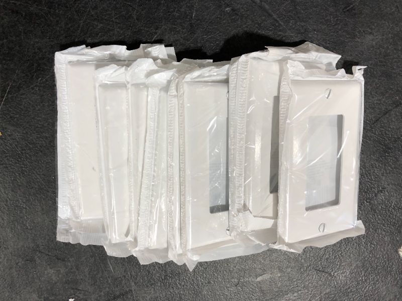 Photo 2 of 1-Gang White Decorator/Rocker Wall Plate (10-Pack)