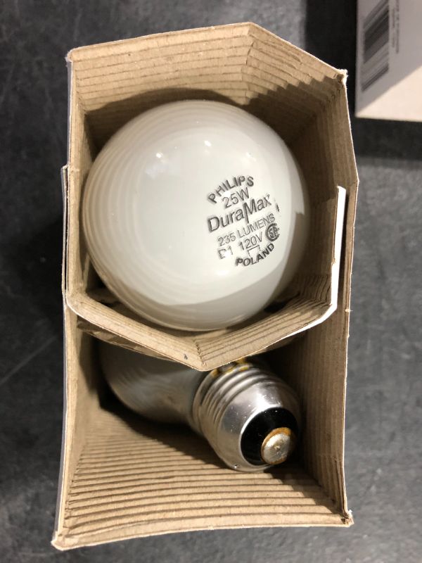 Photo 2 of Duramax Philips Philips Duramax 25W Frosted Soft White Medium Base A19 Incandescent Light Bulb (2-Pack)