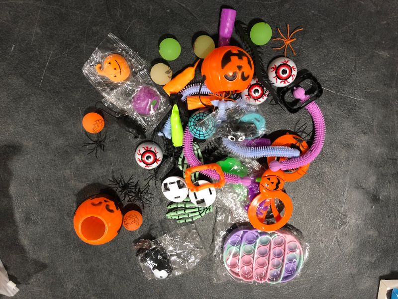 Photo 2 of 57 Pcs Halloween Party Favors for Kids, Halloween Toys Assortment, School Classroom Rewards, Pinata Filler, Halloween Miniatures, Halloween Prizes to Trick or Treat (33 Types)
