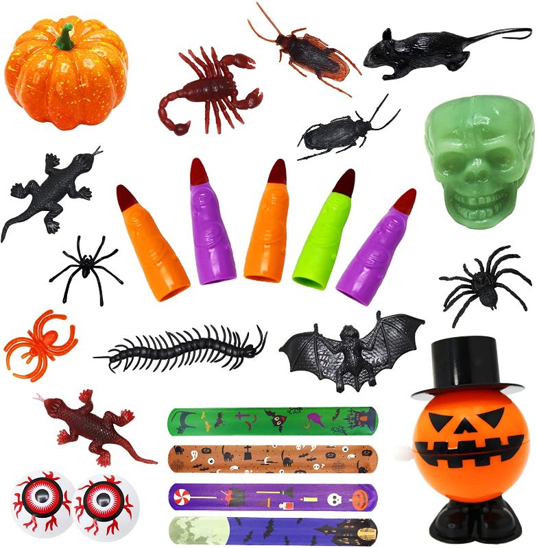 Photo 1 of 57 Pcs Halloween Party Favors for Kids, Halloween Toys Assortment, School Classroom Rewards, Pinata Filler, Halloween Miniatures, Halloween Prizes to Trick or Treat (33 Types)
