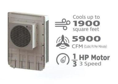 Photo 1 of Bonaire Durango 5900 CFM 3-Speed Window Evaporative Cooler for 1900 sq. ft.