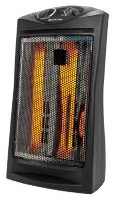 Photo 1 of Comfort Zone 1500-Watt Electric Quartz Infrared Radiant Tower Heater, Black