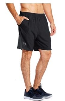 Photo 1 of BALEAF Men's 7'' Athletic Running Shorts Quick Dry Mesh Liner Back Zip Pocket, Large