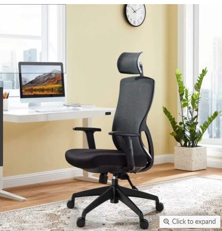 Photo 1 of Ergonomic Office Chair, Mesh Chair with Lumbar Support, Tribesigns High Back Desk Chair with Breathable Mesh