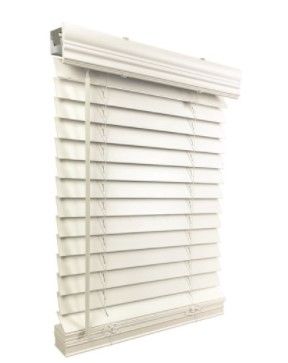 Photo 1 of 2" Cordless Faux Wood Blind 70.5" W x 60" H, Inside Mount