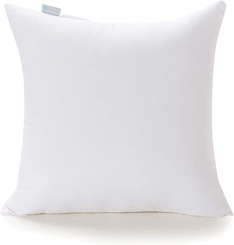 Photo 1 of Acanva Decorative Square Throw Pillow Inserts Hypoallergenic Euro Form Stuffer Cushion Sham Filler, 22x22, White
