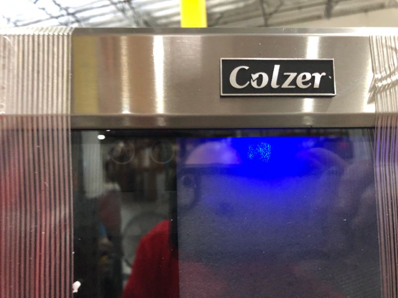 Photo 2 of Colzer 15 inch Beverage Refrigerator with Glass Door 126 Cans Mini Beverage Cooler Under Counter Freestanding Built in Centre Garage Fridge with Lock for Drink Beer Soda Wine Water
