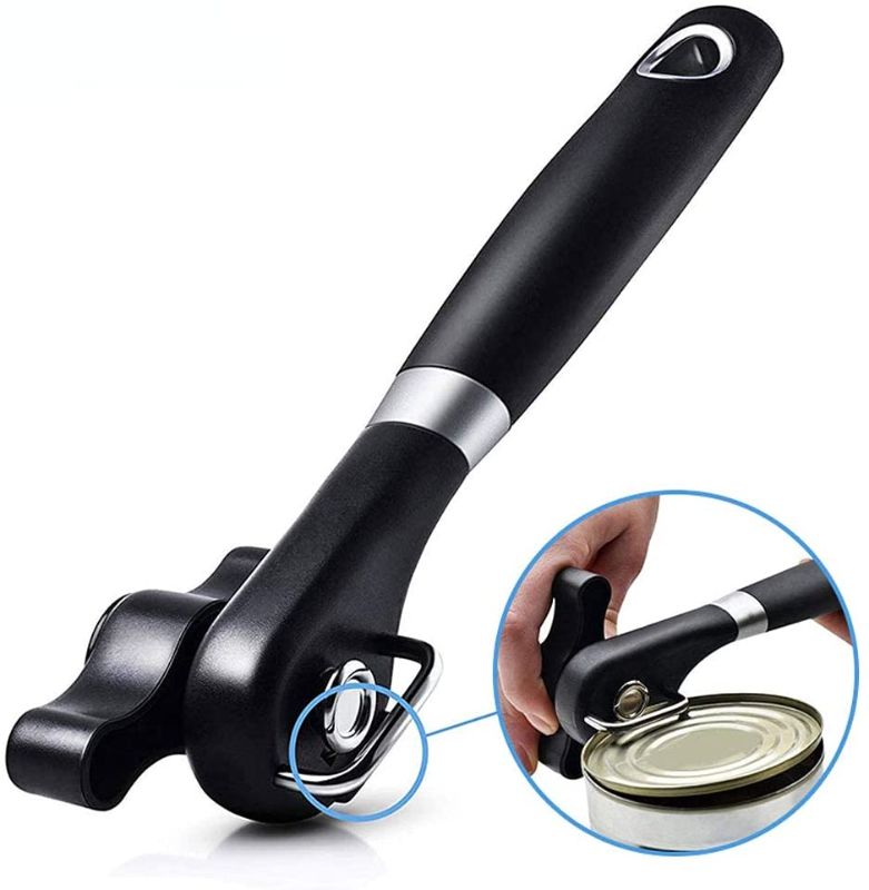 Photo 1 of Can Opener Smooth Edge Manual, Can Opener Handheld, No Sharp Edges With Soft Grips, Food Grade Stainless Steel Cutting Can Opener, Professional Ergonomic Can Opener for Kitchen & Restaurant
