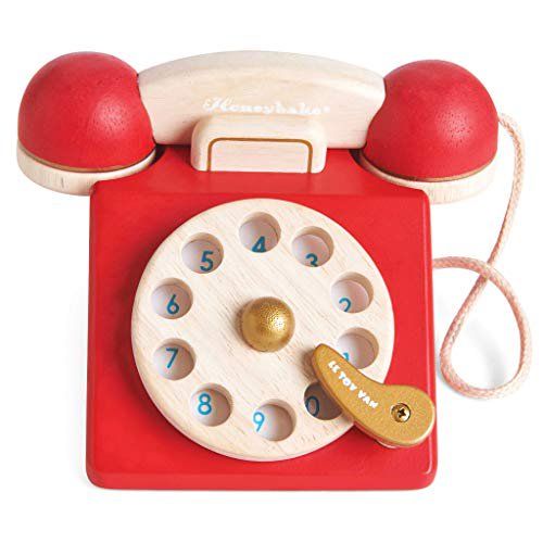 Photo 1 of Le Toy Van - Vintage Wooden Toy Phone Role Play Toy | Boys Or Girls Pretend Play Toy Food Playset - for Ages 2+
