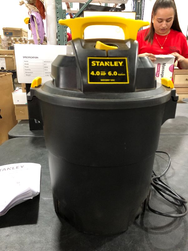 Photo 2 of Stanley 6 gal. Poly 4-Peak HP Wet/Dry Vacuum SL18116P