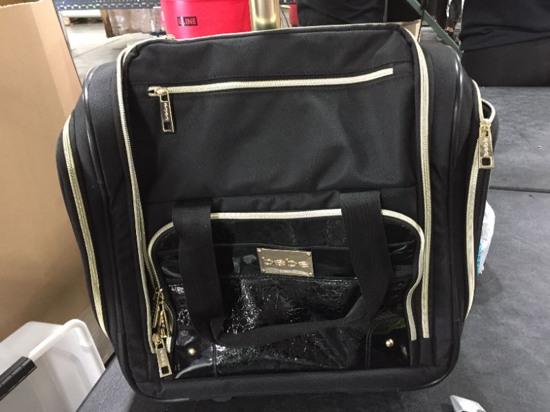 Photo 1 of BEBE Women's Leena-Wheeled Under The Seat Carry On Bag, Black, One Size