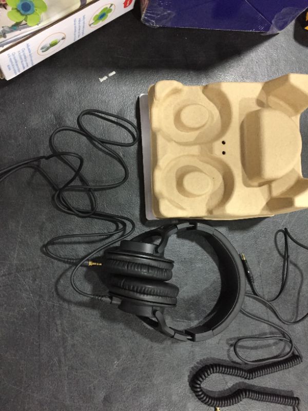 Photo 1 of Audio-Technica ATH-M40x Professional Studio Monitor Headphone, Black, with Cutting Edge Engineering, 90 Degree Swiveling Earcups, Pro-grade Earpads/Headband, Detachable Cables Included