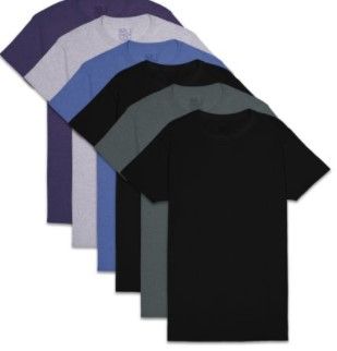 Photo 1 of Fruit of the Loom Men's Short Sleeve Assorted Crew T-Shirts, 6 Pack