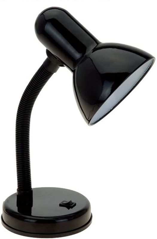 Photo 1 of Simple Designs LD1003-BLK Basic Metal Flexible Hose Neck Desk Lamp, Black