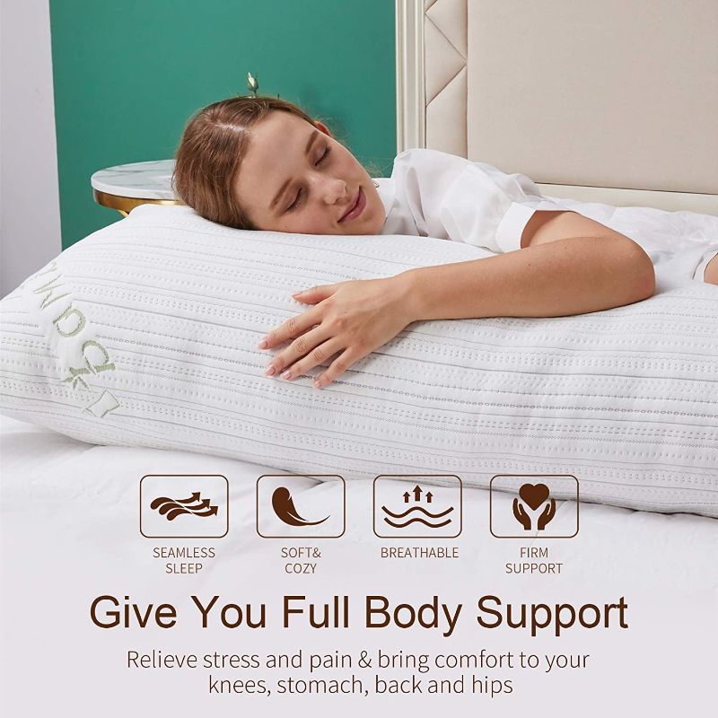 Photo 1 of Cosybay Large Long Body Pillow for Adults and Pregnancy, Extra Luxury for Side Sleepers
