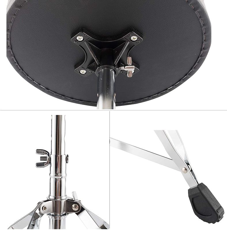 Photo 1 of Drum Stool,Adjustable height Seat,Round Portable Chair with Anti-Slip Feet for drum beginners
