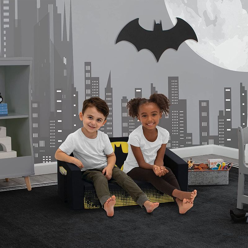 Photo 1 of Batman Cozee Flip-Out Sofa - 2-in-1 Convertible Sofa to Lounger for Kids by Delta Children
